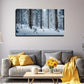 Winter Snowy Forest Wall Art Canvas Office Home Room Framed 80x45cm