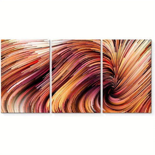 3pcs Gorgeous Petard Golden Brown Metal Print Ready to Hang Art
