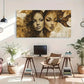 Abstract Double Exposure Modern Wall Art Canvas Office Home Room Framed 120x60cm
