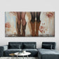 Cowgirl Boots & Western Floral Wall Art Canvas Office Home Room Framed 80x45cm