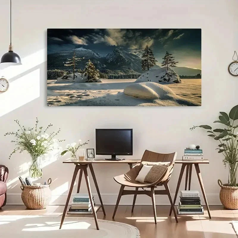 Natural Scenery Lake Hintersee Wall Art Canvas Office Home Room Framed 120x60cm