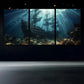 3pcs Sunken Pirate Ship Underwater Shipwreck Metal Print Ready to Hang Art