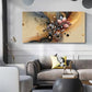 Vibrant Bouquet Design wall canvas office home room framed 120x60cm