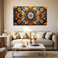 Bohemian Style Floral Abstract Wall Art Canvas Office Home Room Framed 80x45cm