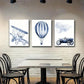 3pcs Vintage Transport Illustrations Perfect Wall Art Set Canvas Framed 40x60cm - High Quality Print 100% Australian Made Wall Canvas Ready to Hang