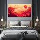 Abstract Pink Mountain Cloud Wall Art Canvas Office Home Room Framed 120x60cm