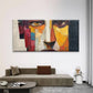 Abstract Portrait Bold Face Wall Art Canvas Office Home Room Framed 120x60cm