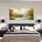 Classic Contemporary Retro Lake Wall Art Canvas Office Home Room Framed 120x60cm