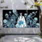 3pcs Japanese Anime Girl and Skeletons Metal Print Ready to Hang Art