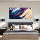 Energetic Abstract Blue Purple Wall Art Canvas Office Home Room Framed 120x60cm