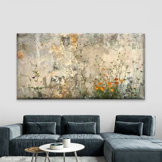 Modern Abstract Floral Wall Art Canvas Office Home Room Framed 80x45cm