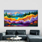 Colorful Crystal Stone Flowers Wall Art Canvas Office Home Room Framed 80x45cm