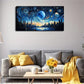 Cosmic Cityscape Swirling Sky Wall Art Canvas Office Home Room Framed 120x60cm