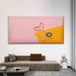 Music Concept With Casette Wall Art Canvas Office Home Room Framed 80x45cm