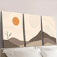 3pcs Sun Moon Tree Landscape Painting Wall Art Set Canvas Framed 40x60cm - High Quality Print 100% Australian Made Wall Canvas Ready to Hang