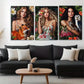 3pcs Enchanting Nature and Beauty Floral Perfect Wall Art Set Canvas Framed 40x60cm - High Quality Print 100% Australian Made Wall Canvas Ready to Hang