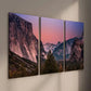 3pcs Sunset in Yosemite Valley Wall Art Set Canvas Framed 40x60cm - High Quality Print 100% Australian Made Wall Canvas Ready to Hang
