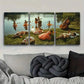 3pcs Concert by the lake Art Painting Metal Print Ready to Hang Art