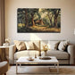 Rustic Cabin In Watercolor Wall Art Canvas Office Home Room Framed 120x60cm