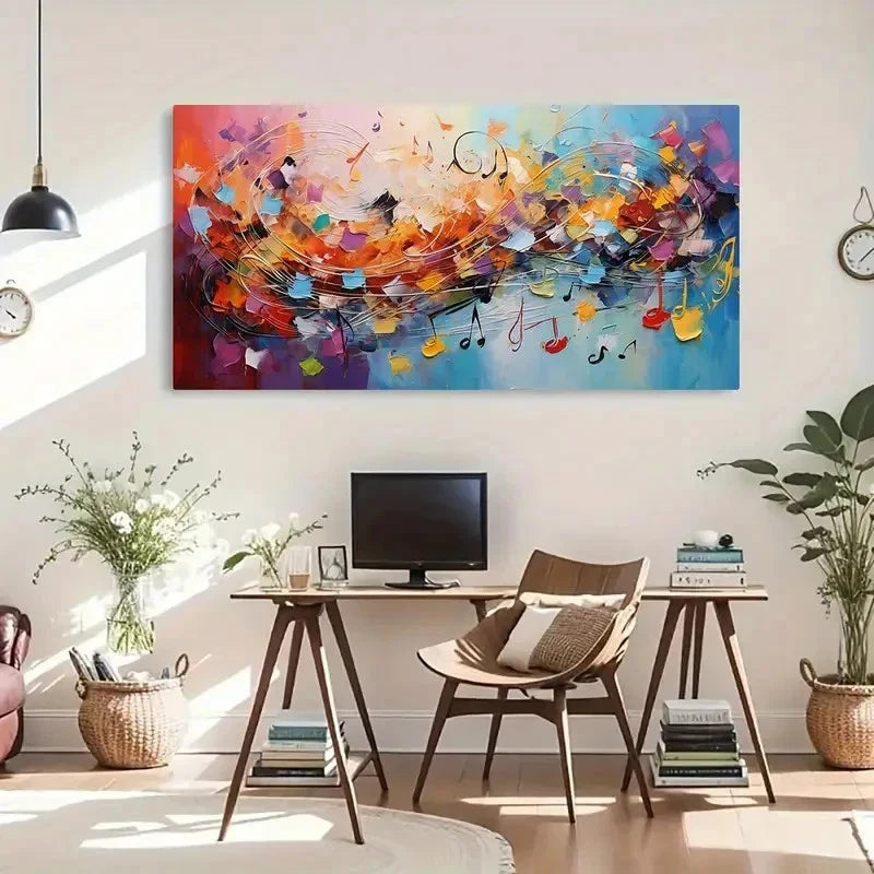 Modern Abstract Impressionism Wall Art Canvas Office Home Room Framed 120x60cm