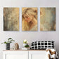 3pcs Elegant Blonde Portrait Abstract Metal Print Ready to Hang Art