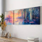 3pcs Oil Lilies in Water Painting Nature Perfec Wall Art Set Canvas Framed 40x60cm - High Quality Print 100% Australian Made Wall Canvas Ready to Hang