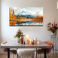 Mountain & Maple Forest Scene Wall Art canvas office home room framed 120x60cm