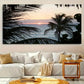 Sunset & Palm Trees Caribbean Wall Art Canvas Office Home Room Framed 120x60cm