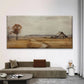 Rustic Countryside Farm Wall Art Canvas Office Home Room Framed 120x60cm