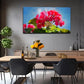 Vibrant Red Flowers Wall Art Canvas Office Home Room Framed 80x45cm