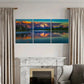 3pcs Mountains, Lakes, Sunset Wall Art Set Canvas Framed 40x60cm - High Quality Print 100% Australian Made Wall Canvas Ready to Hang