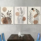 3pcs Deco Classic Modern Floral Pattern Wall Art Set Canvas Framed 40x60cm - High Quality Print 100% Australian Made Wall Canvas Ready to Hang