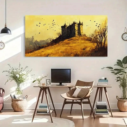 Twilight Landscape Ancient Wall Art Canvas Office Home Room Framed 120x60cm