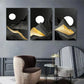 3pcs Black & Golden Mountain Design Metal Print Ready to Hang Art