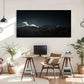 Mountains Moonlight Dark Night Wall Art Canvas Office Home Room Framed 80x45cm