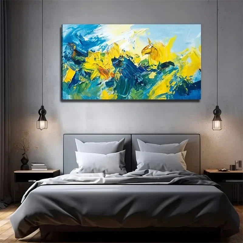 Color Change Suitable Wall Art Canvas Office Home Room Framed 120x60cm