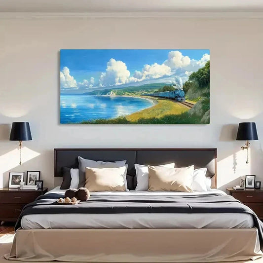 Abstract Anime Scenery Décor Wall Art Canvas Office Home Room Framed 120x60cm