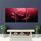 3pcs Dark Red Rose with Dripping Paint Wall Art Set Canvas Framed 40x60cm - High Quality Print 100% Australian Made Wall Canvas Ready to Hang