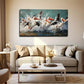 Birds Above The Water Surface Wall Art Canvas Office Home Room Framed 120x60cm