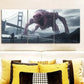 3pcs Alien Creature & Bridge Scene Metal Print Ready to Hang Art