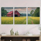 3pcs Serene Spring Scene Blooming Flowers Metal Print Ready to Hang Art