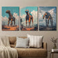 3pcs Sci-fi Desert Machine Animal Giant Metal Print Ready to Hang Art