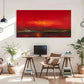 Modern Minimalist Red Sunrise Wall Art Canvas Office Home Room Framed 120x60cm