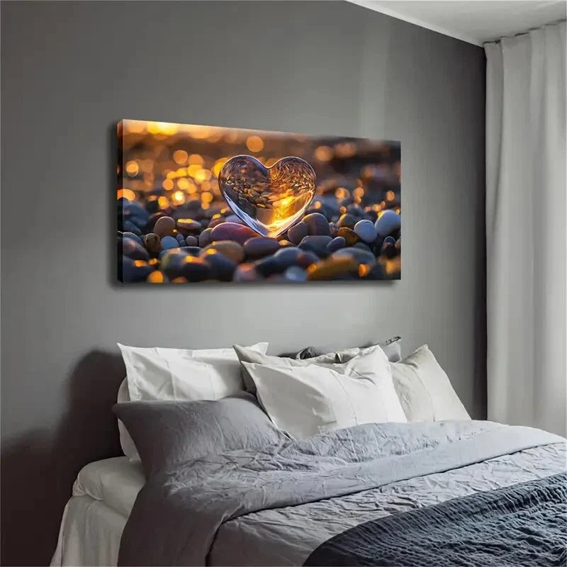 Glass Core Modern Simple Wall Art Canvas Office Home Room Framed 120x60cm