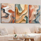 3pcs Abstract Modern Colorful Wavy Lines Wall Art Set Canvas Framed 40x60cm - High Quality Print 100% Australian Made Wall Canvas Ready to Hang