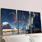 3pcs Fantasy Sci Fi Outer Space Landscape Wall Art Set Canvas Framed 40x60cm - High Quality Print 100% Australian Made Wall Canvas Ready to Hang