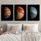 3pcs Earth & Moon Themes Galactic Multiverse Wall Art Set Canvas Framed 40x60cm - High Quality Print 100% Australian Made Wall Canvas Ready to Hang