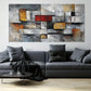 Abstract Geometric Shapes Wall Art Canvas Office Home Room Framed 120x60cm