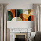 3pcs Abstract Art Geometric Shapes Warm Tones Metal Print Ready to Hang Art