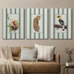 3pcs Whimsical Vintage Crow Owl & Cheetah Wall Art Set Canvas Framed 40x60cm - High Quality Print 100% Australian Made Wall Canvas Ready to Hang